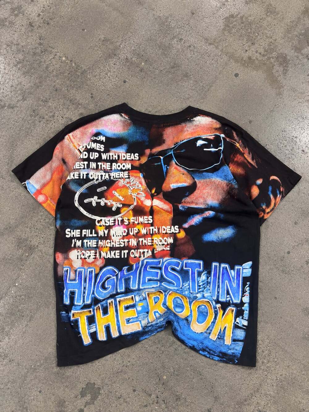 Travis Scott Highest In The Room Graphic T-Shirt Black